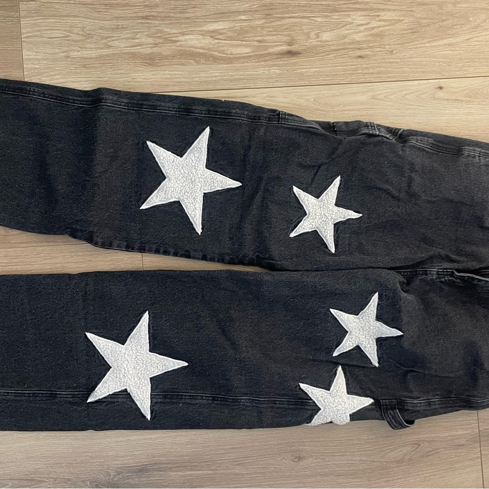 Aelfric Eden Black Jeans with White Stars